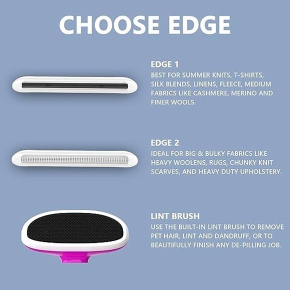 Fabric Shaver/Lint Brush, Battery-Free Lint Remover Fabric Safe Edges, Blue - Picture 6 of 6